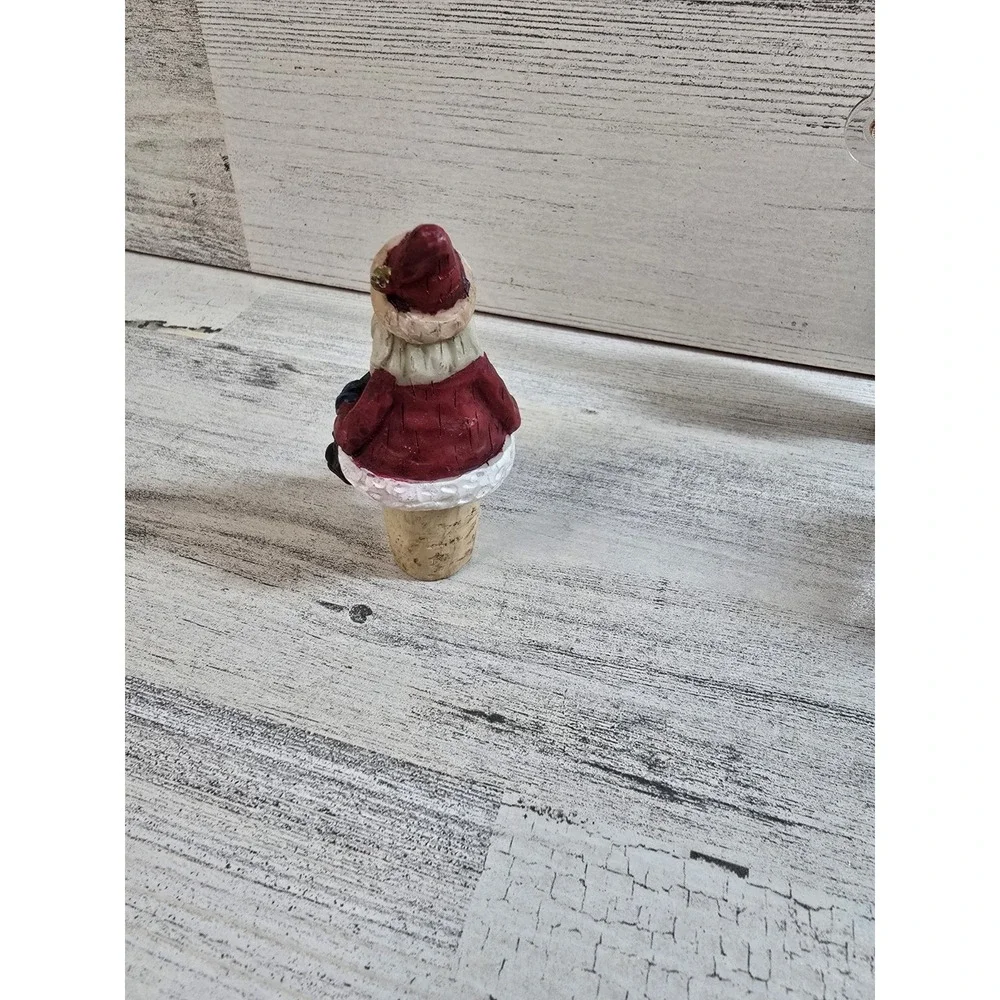 Christmas Wine Bottle Stopper Set 5pc Snow Globe Santa Nativity Light Up Holiday
